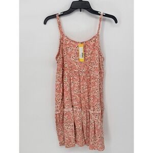 Stitch Fix Sunset West Lotus Tier Dress Kids XL Peach NEW Floral Tiered Ruffle